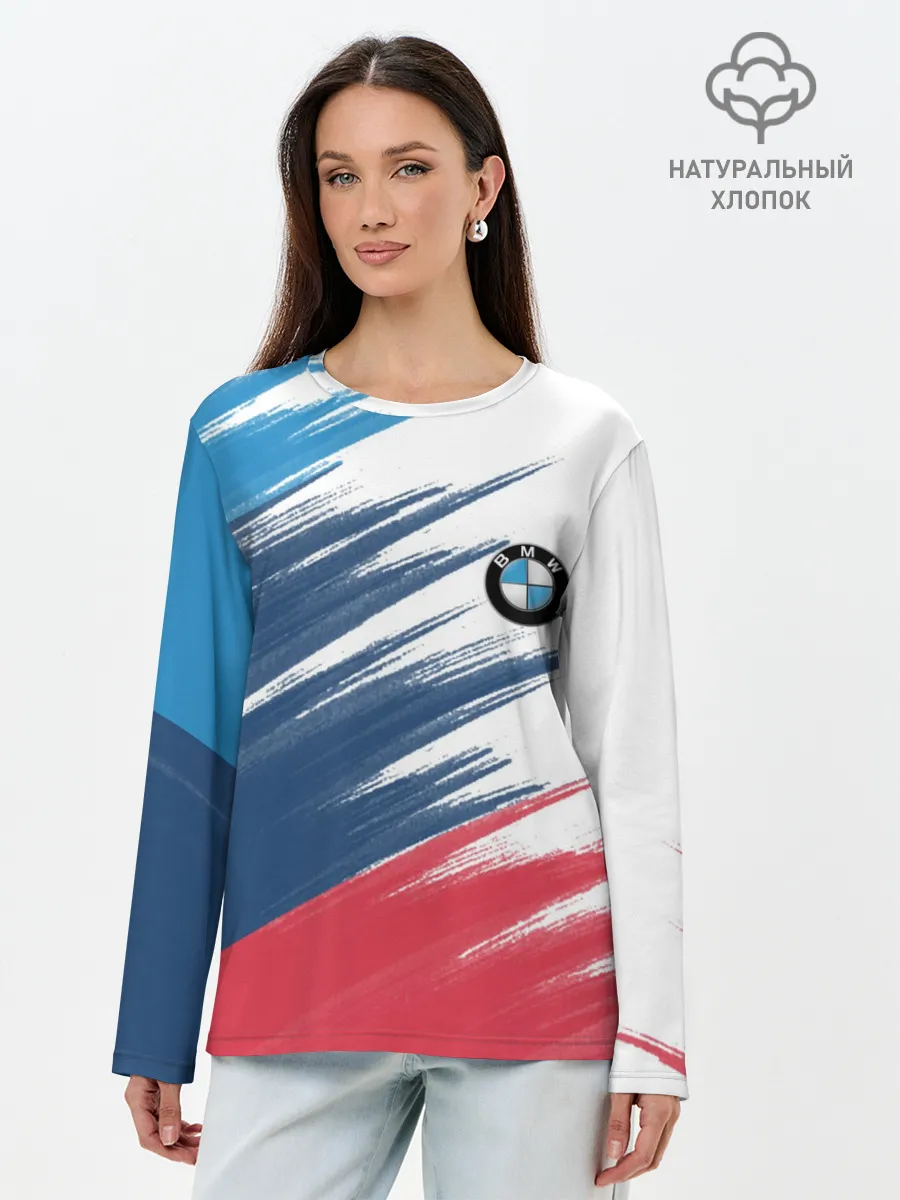 Лонгслив женский. Хлопок / BMW