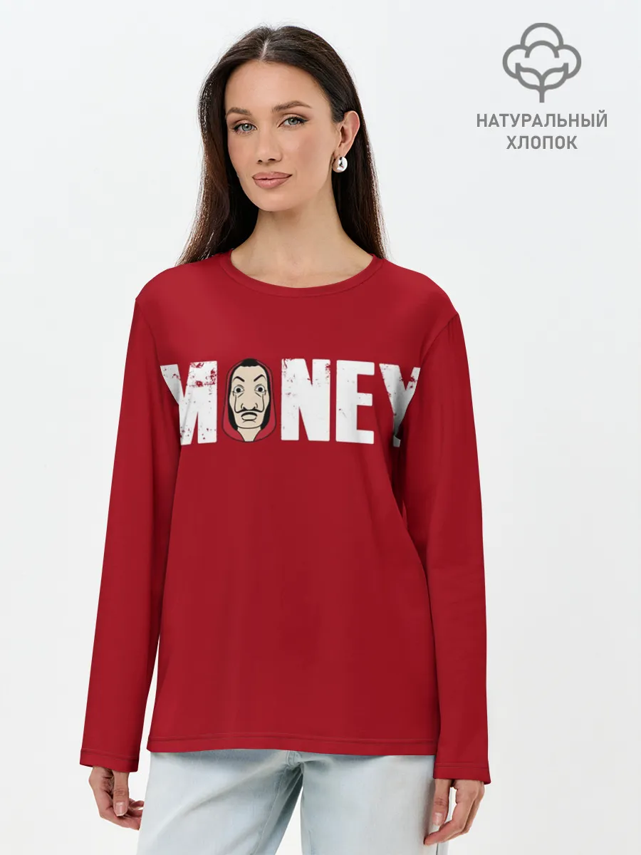 Лонгслив женский. Хлопок / Бумажный Дом