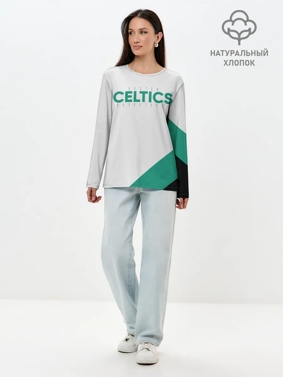Лонгслив женский. Хлопок / BOSTON CELTICS