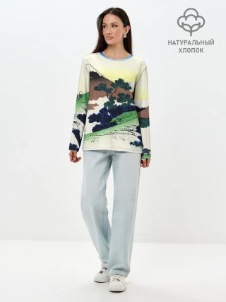 Лонгслив женский. Хлопок / ЯПОНИЯ