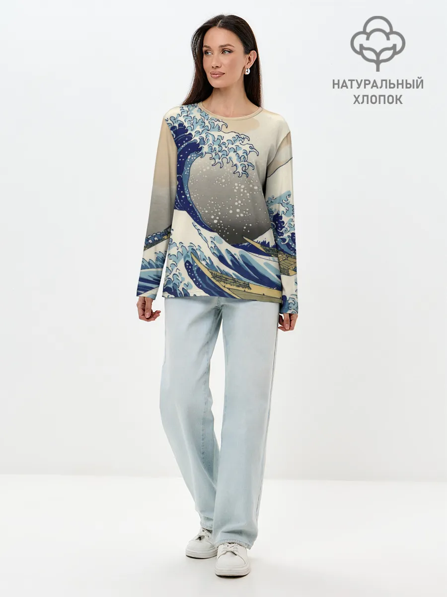 Лонгслив женский. Хлопок / ЯПОНСКАЯ КАРТИНА