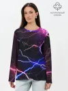 Лонгслив женский. Хлопок / НЕОНОВЫЕ МОЛНИИ