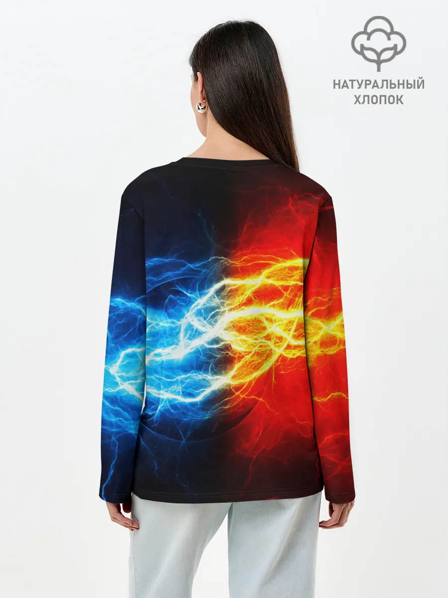 Лонгслив женский. Хлопок / БИТВА МОЛНИЙ