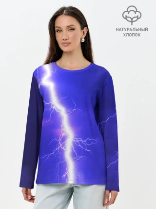 Лонгслив женский. Хлопок / NEON ELECTRIX