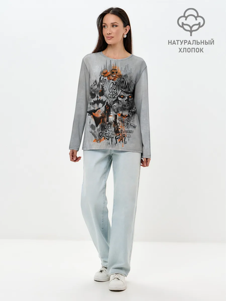 Лонгслив женский. Хлопок / City Of Fear