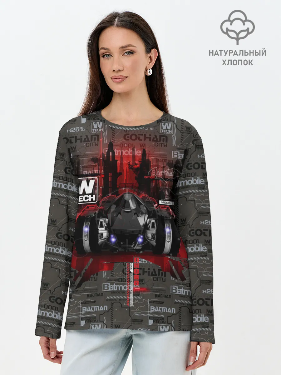 Лонгслив женский. Хлопок / Batmobile