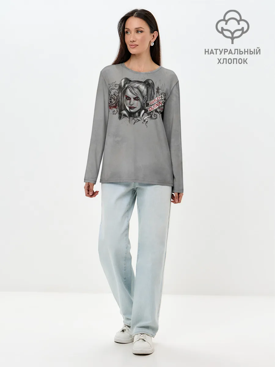 Лонгслив женский. Хлопок / Harley Quinn