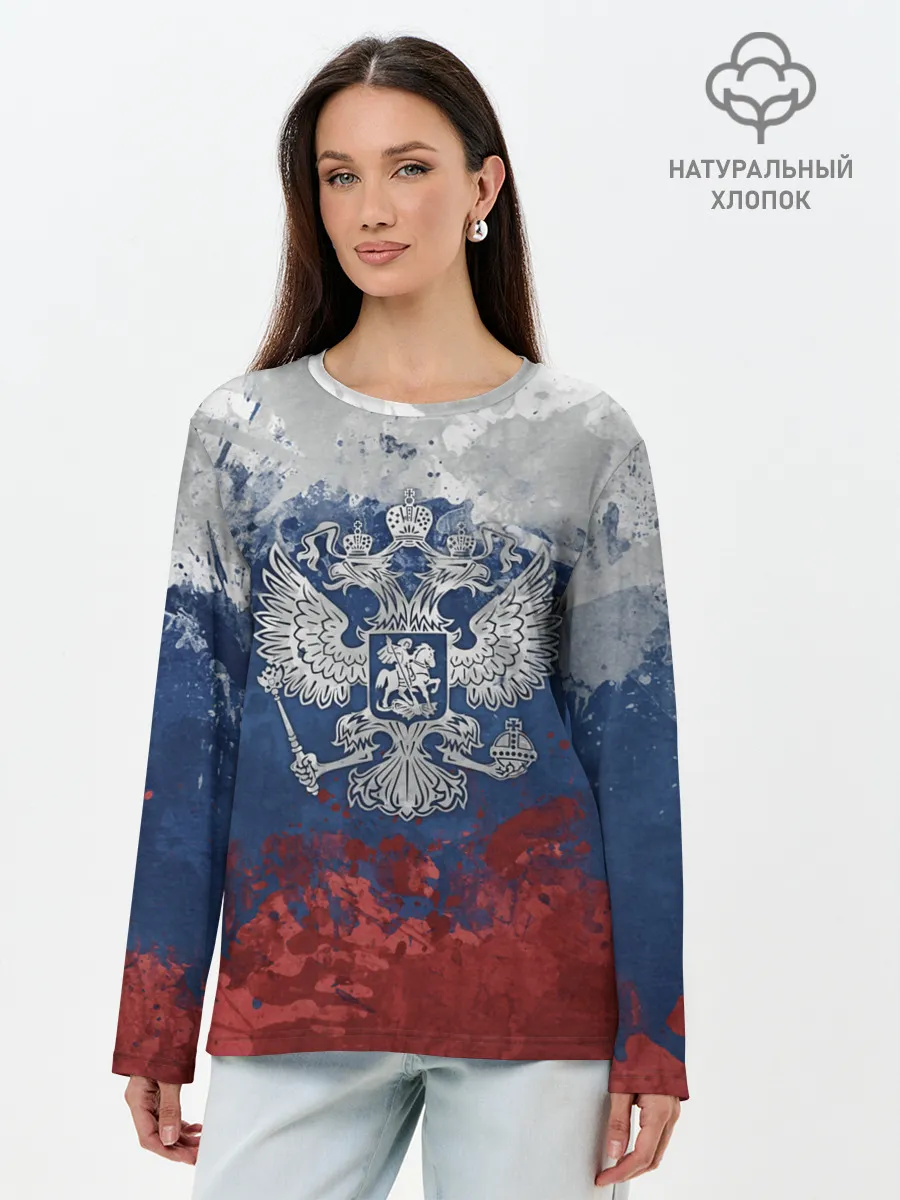 Лонгслив женский. Хлопок / Россия