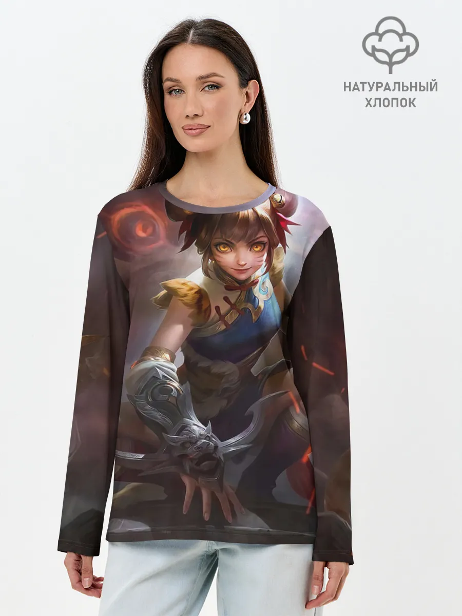 Лонгслив женский. Хлопок / mobile legends