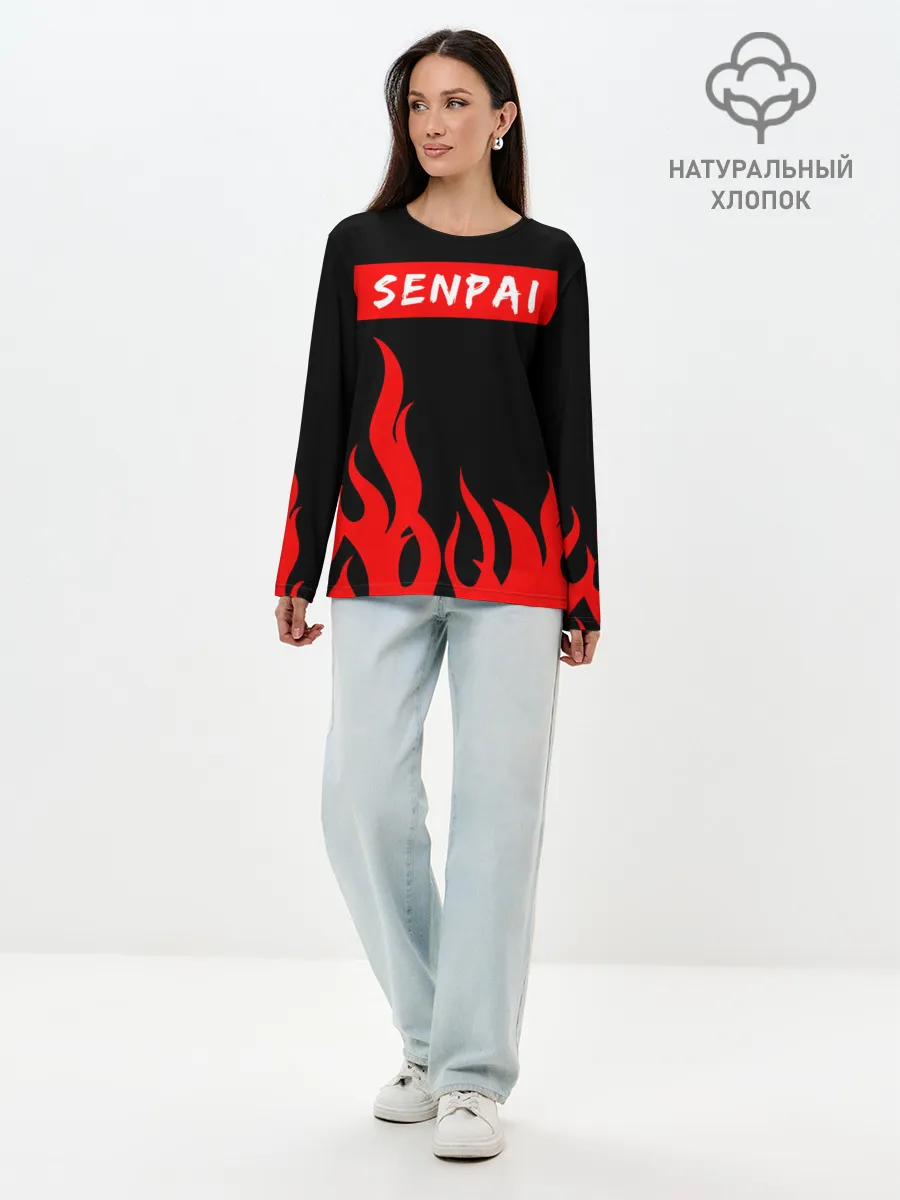 Лонгслив женский. Хлопок / SENPAI