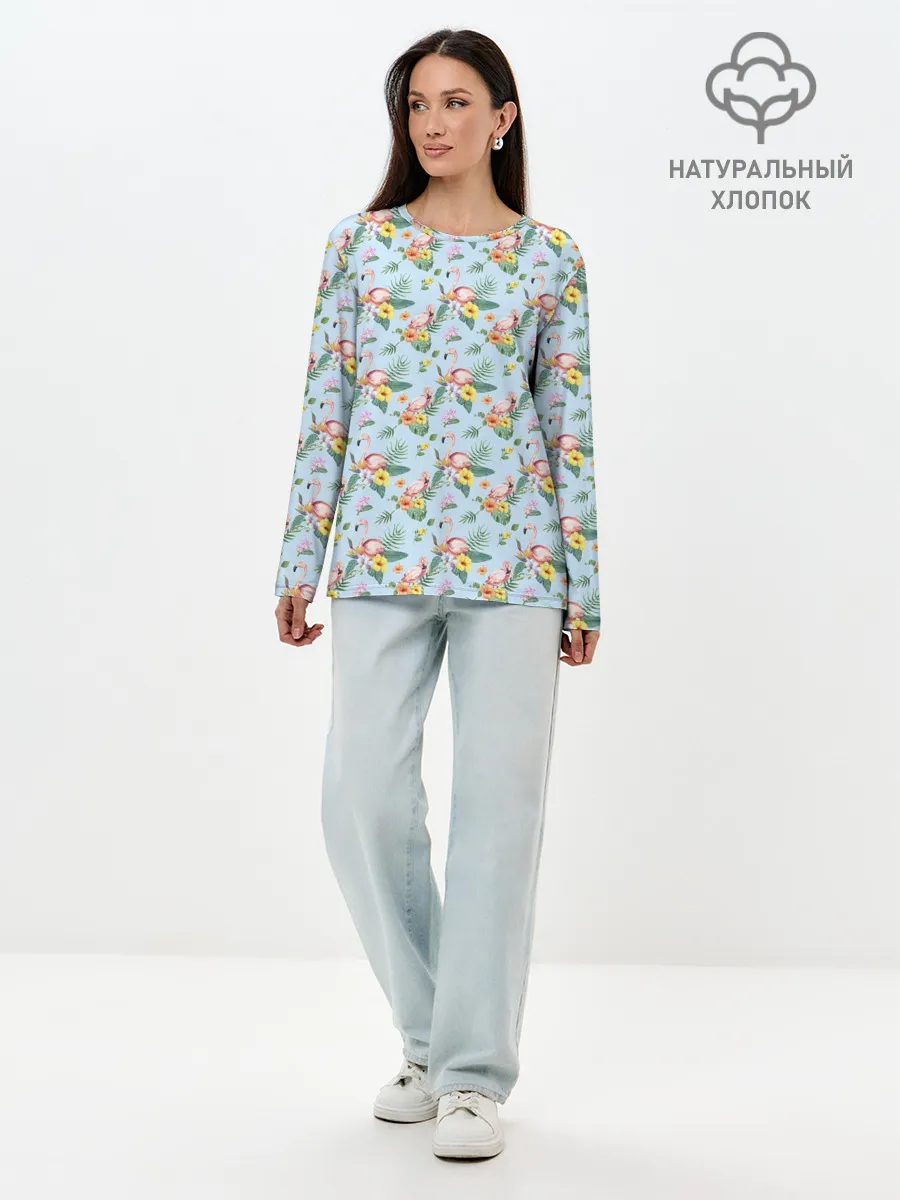 Лонгслив женский. Хлопок / ФЛАМИНГО