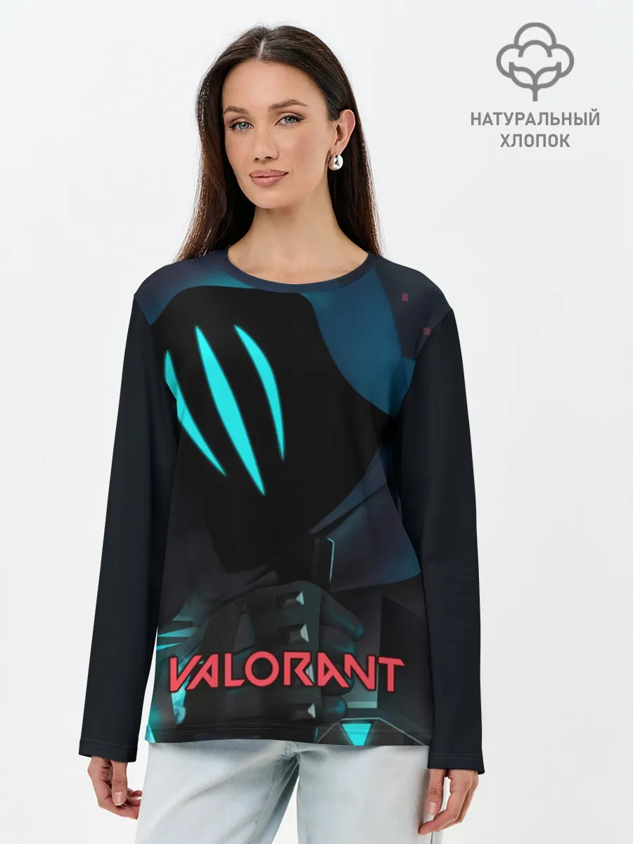 Лонгслив женский. Хлопок / VALORANT OMEN