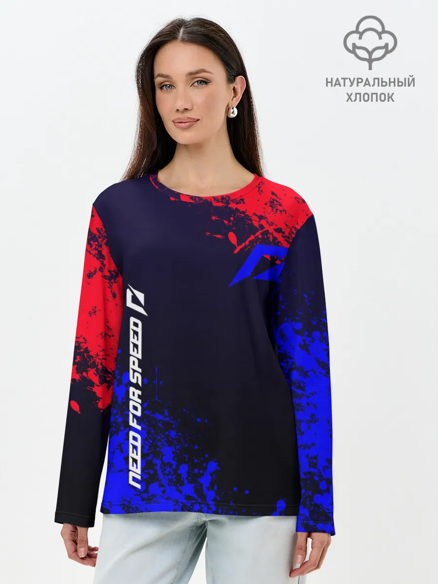 Лонгслив женский. Хлопок / Need for speed Shift