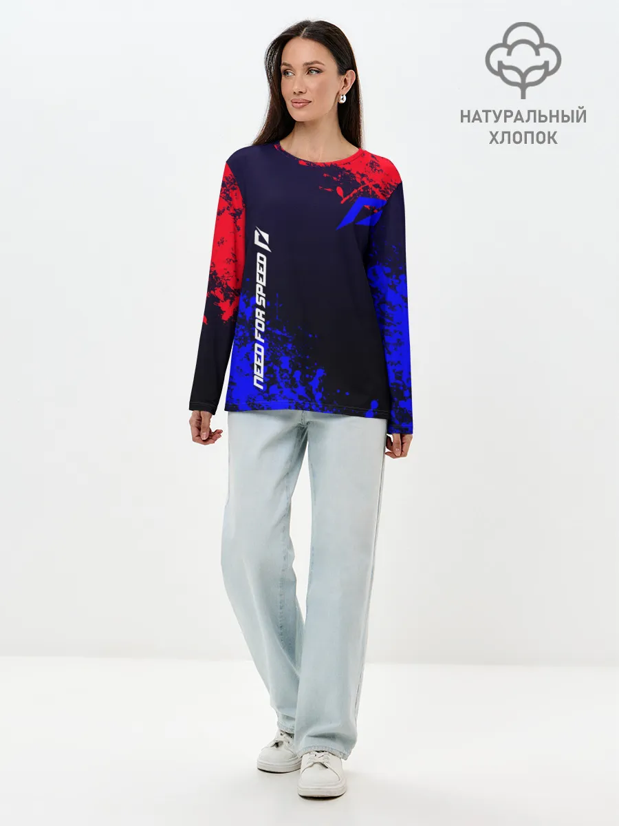 Лонгслив женский. Хлопок / Need for speed Shift