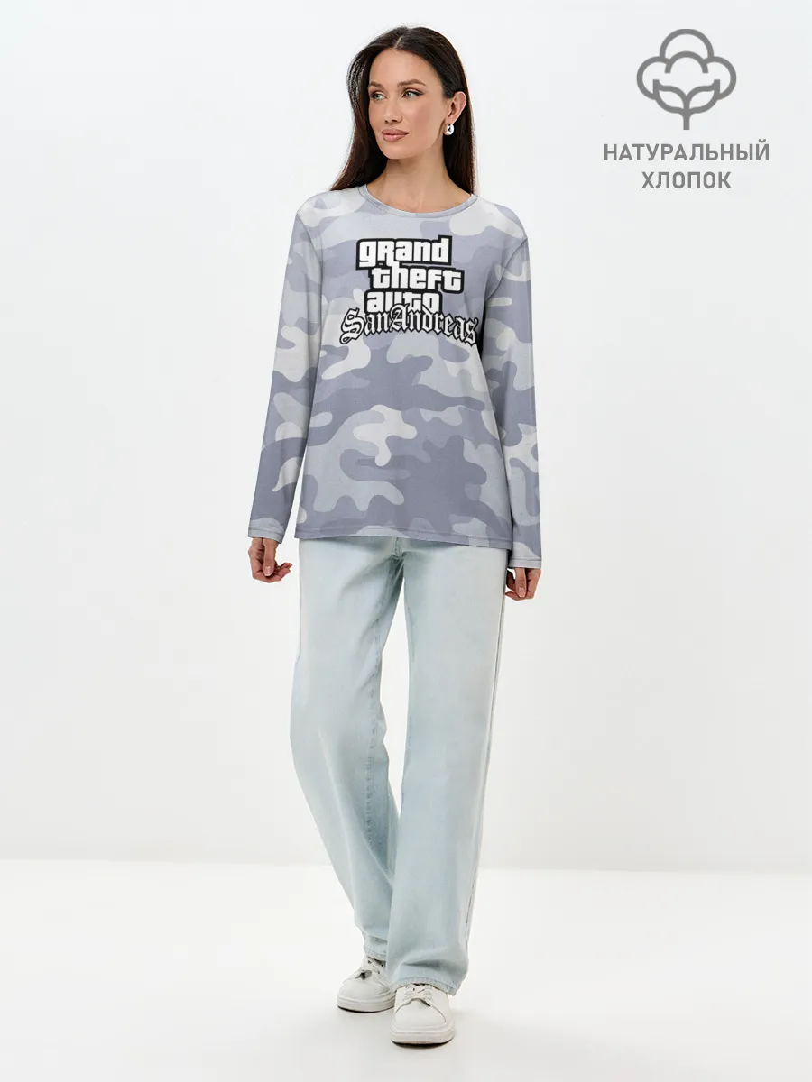 Лонгслив женский. Хлопок / GTA SA