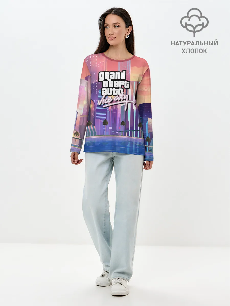 Лонгслив женский. Хлопок / Vice city