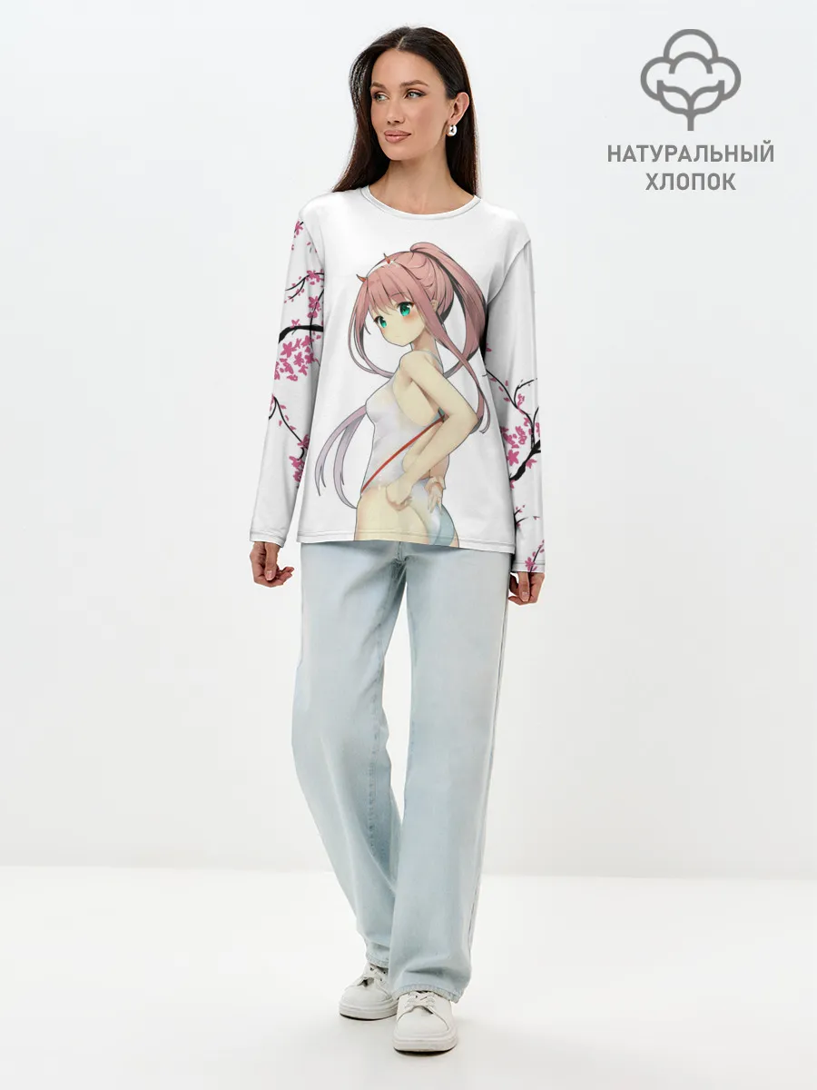 Лонгслив женский. Хлопок / Darling sakura
