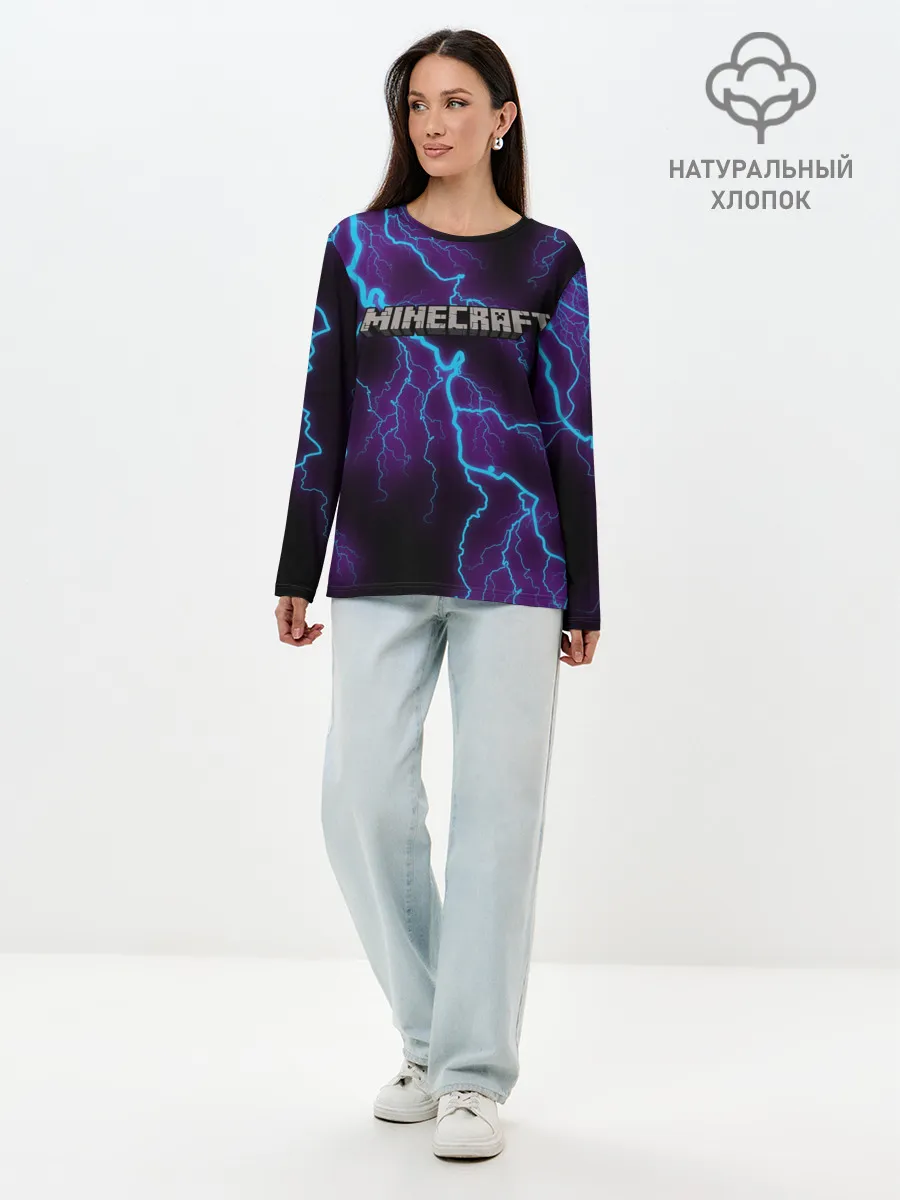 Лонгслив женский. Хлопок / MINECRAFT