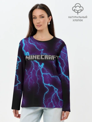 Лонгслив женский. Хлопок / MINECRAFT