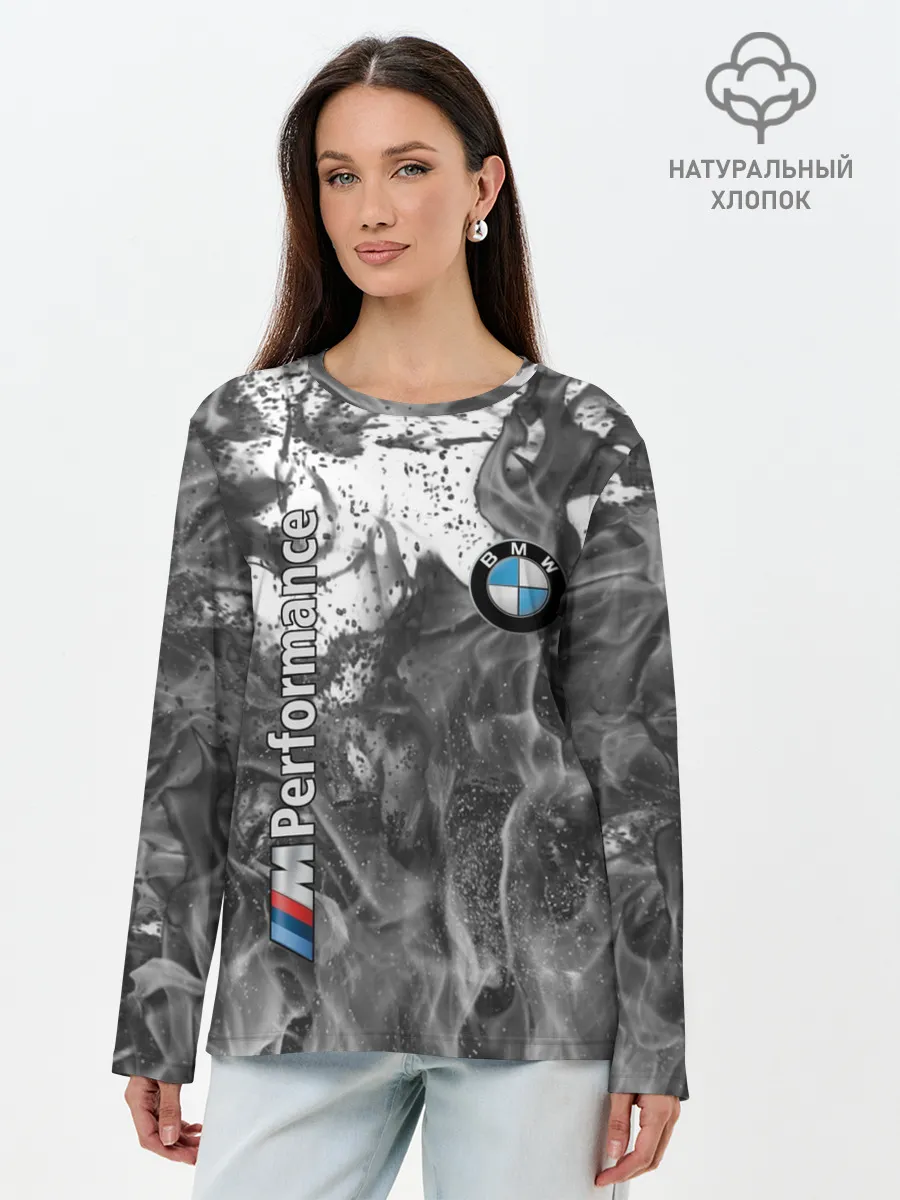 Лонгслив женский. Хлопок / BMW