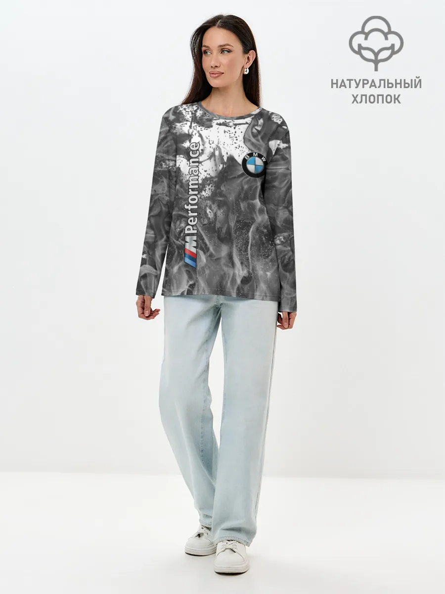 Лонгслив женский. Хлопок / BMW