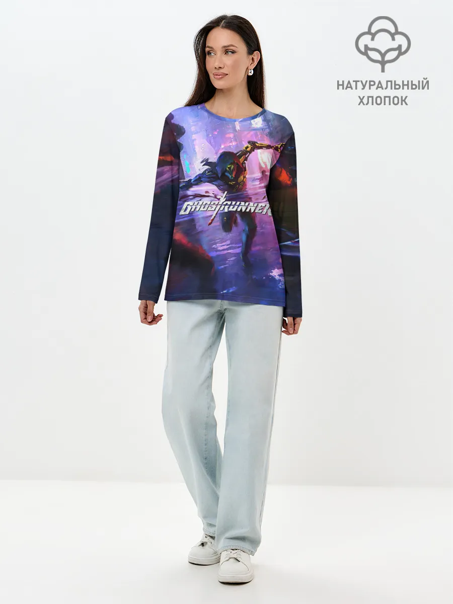 Лонгслив женский. Хлопок / Ghostrunner