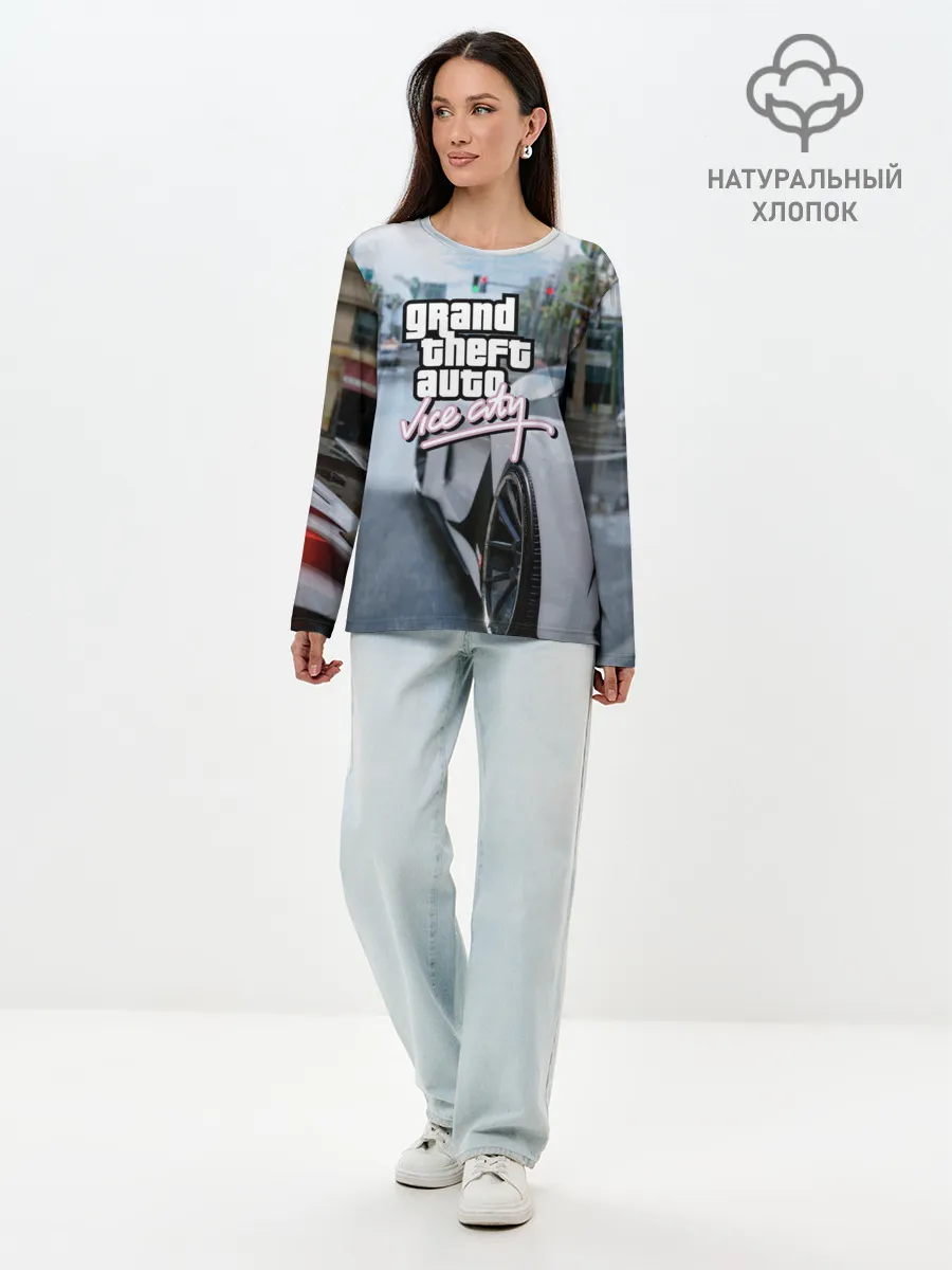 Лонгслив женский. Хлопок / Vice city