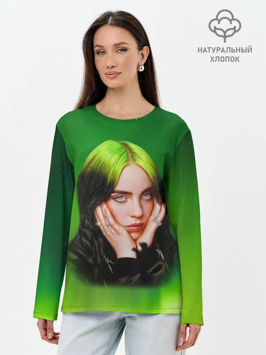 Лонгслив женский. Хлопок / Billie Eilish | Билли Айлиш