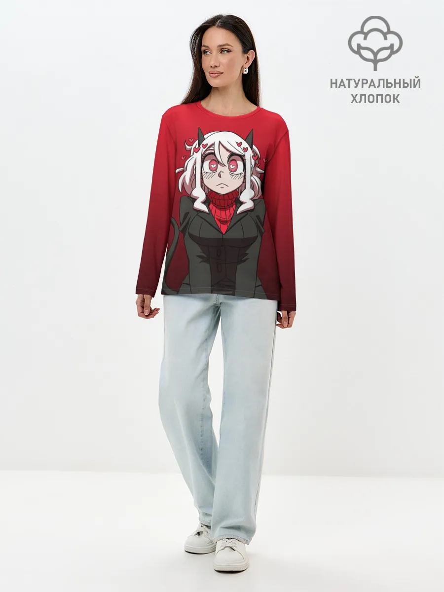 Лонгслив женский. Хлопок / HELLTAKER MODEUS