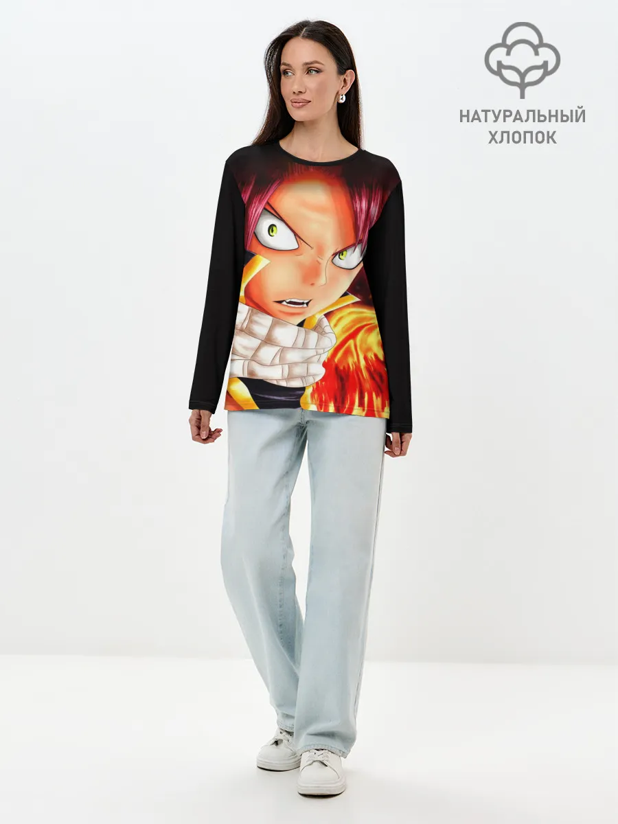 Лонгслив женский. Хлопок / Нацу Хвост Феи