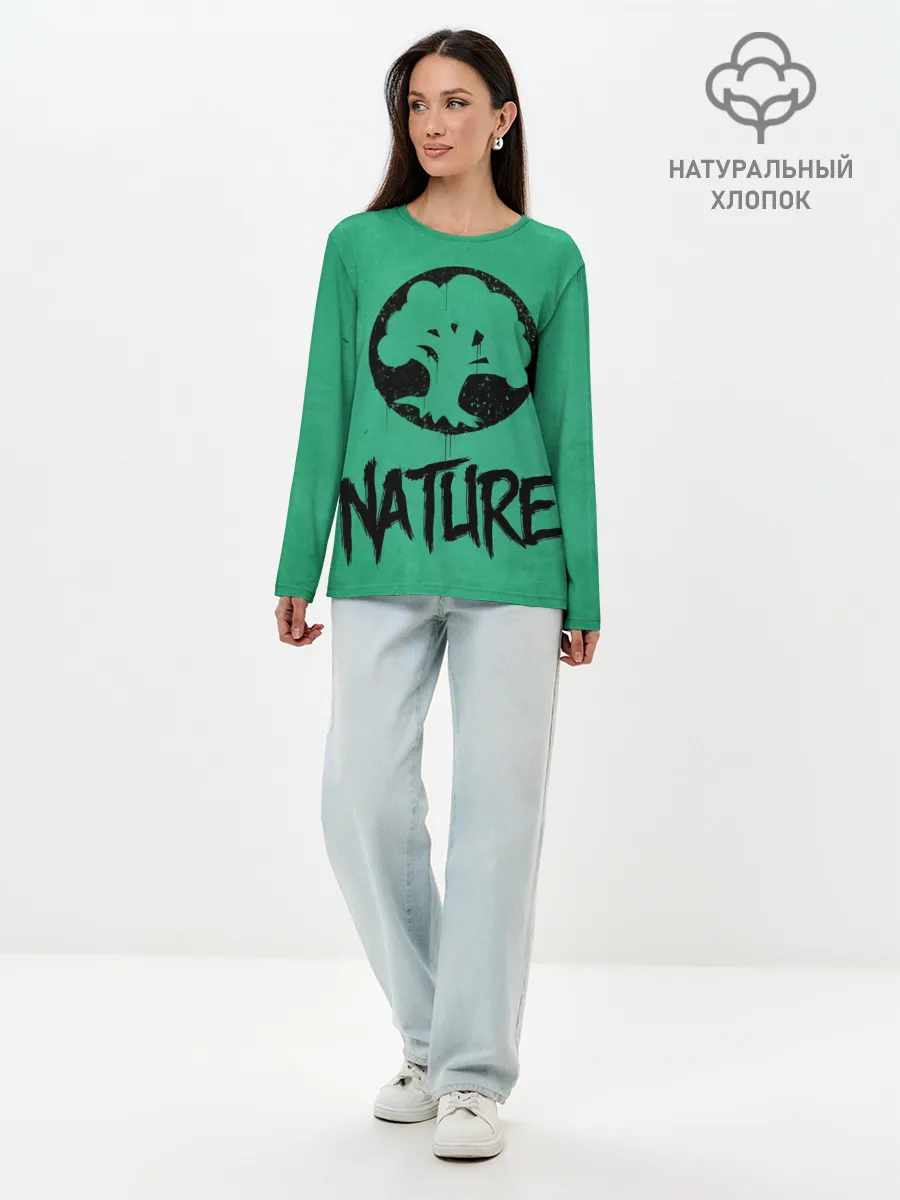 Лонгслив женский. Хлопок / Emblems Nature