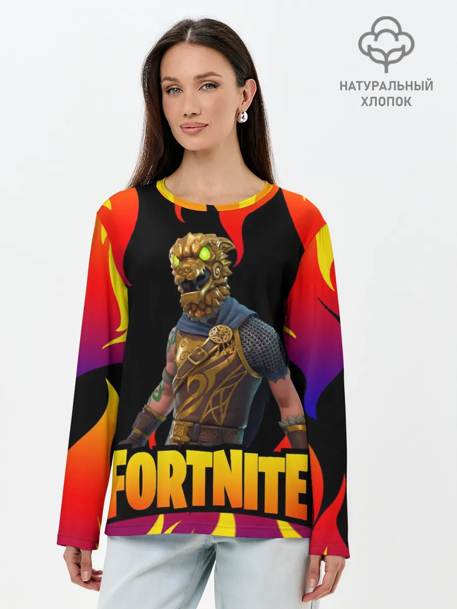 Лонгслив женский. Хлопок / Fortnite | Фортнайт