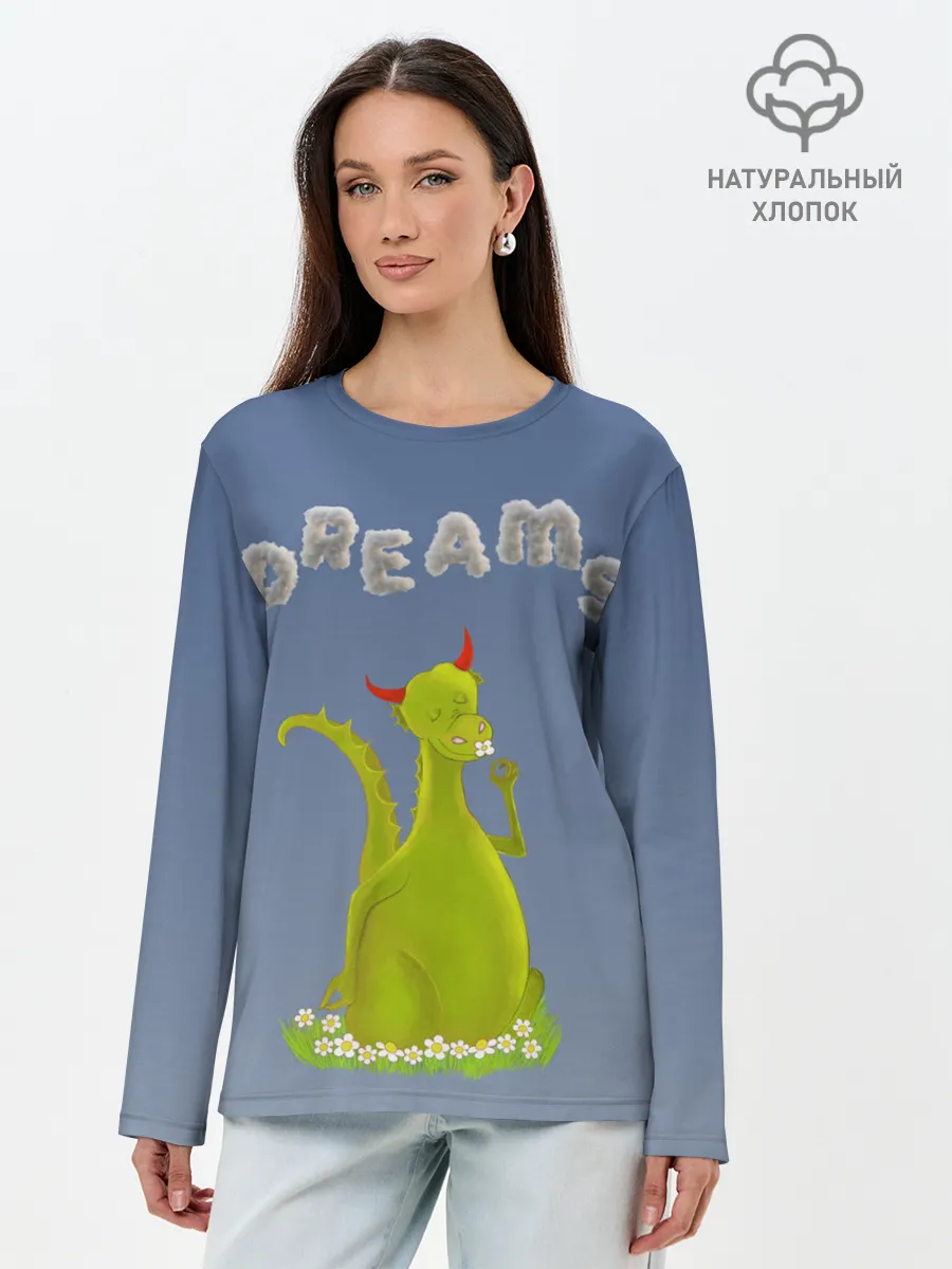 Лонгслив женский. Хлопок / Dragon Dreams