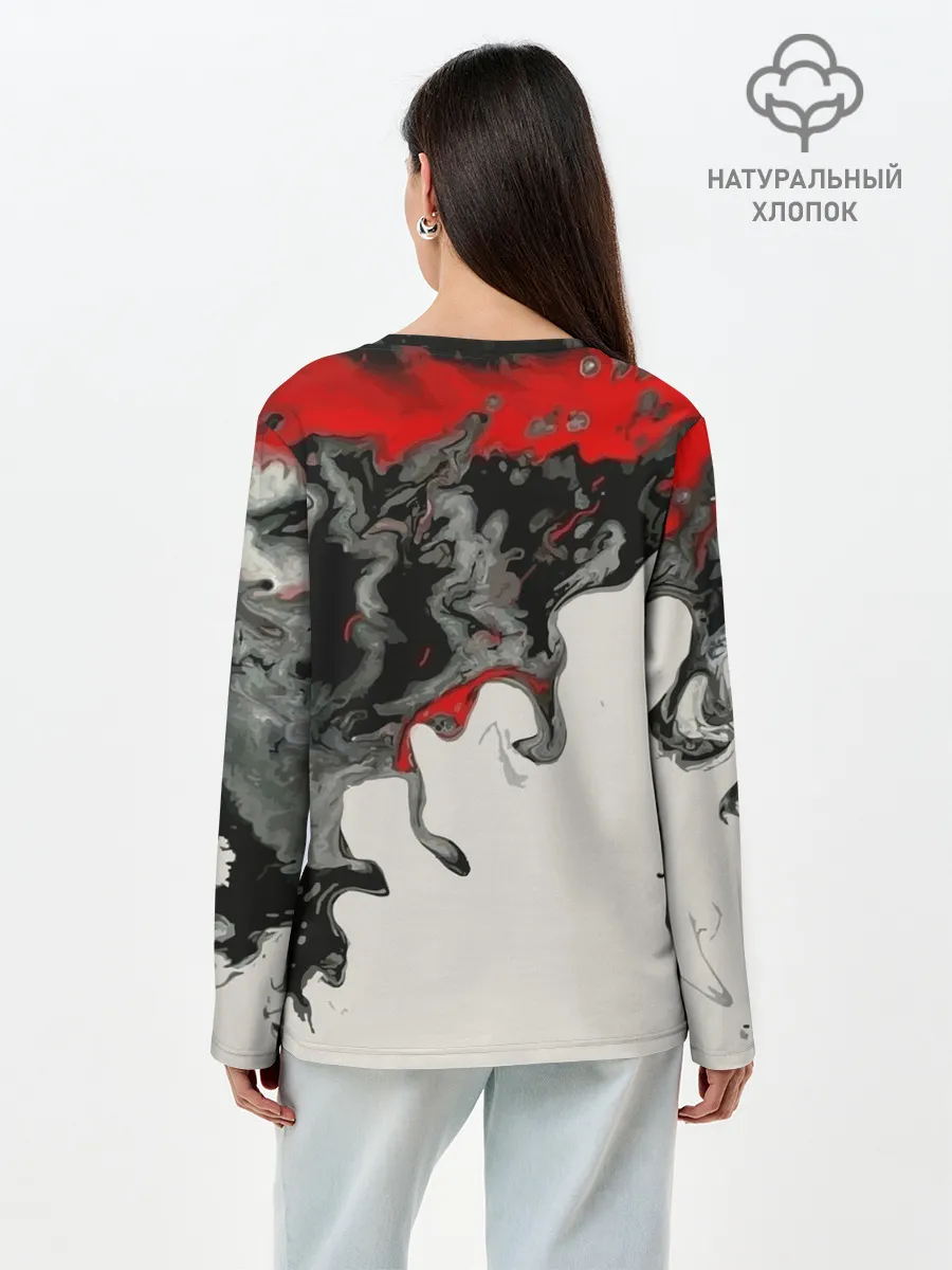 Лонгслив женский. Хлопок / Abstraction