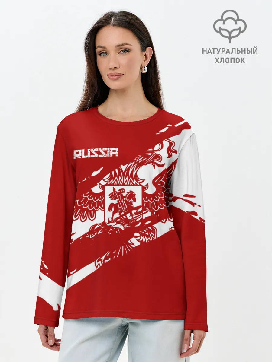 Лонгслив женский. Хлопок / Russia
