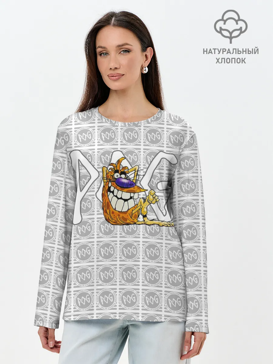 Лонгслив женский. Хлопок / POG