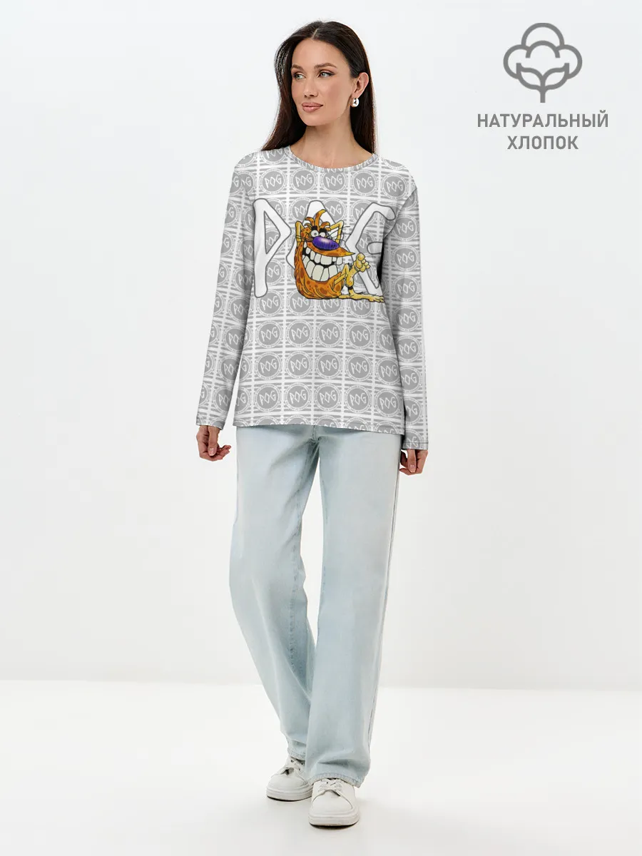 Лонгслив женский. Хлопок / POG