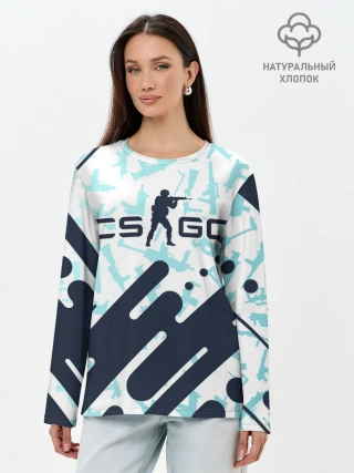 Лонгслив женский. Хлопок / CS GO | КС ГО