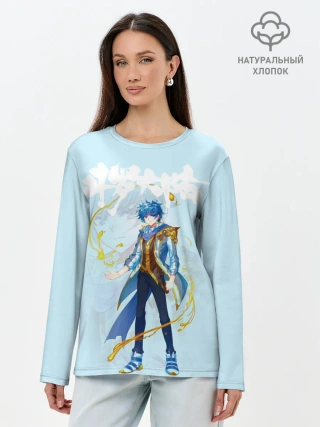 Лонгслив женский. Хлопок / Боевой континент