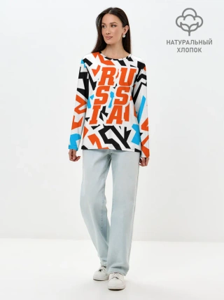 Лонгслив женский. Хлопок / Russia