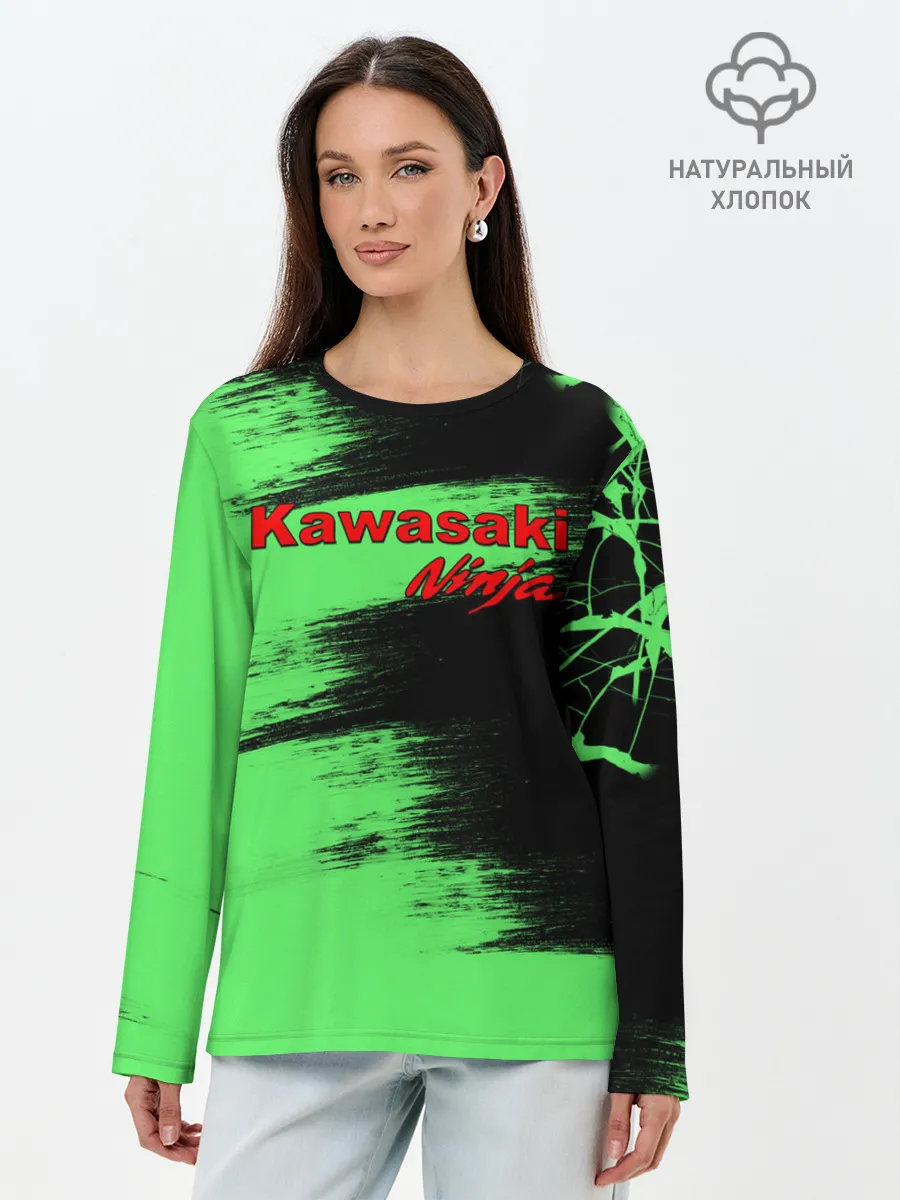Лонгслив женский. Хлопок / Kawasaki