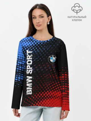 Лонгслив женский. Хлопок / BMW SPORT