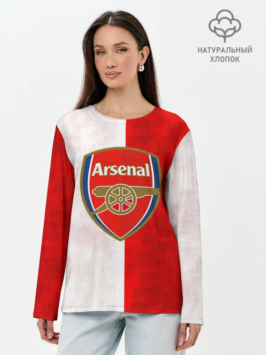 Лонгслив женский. Хлопок / FC Arsenal 3D