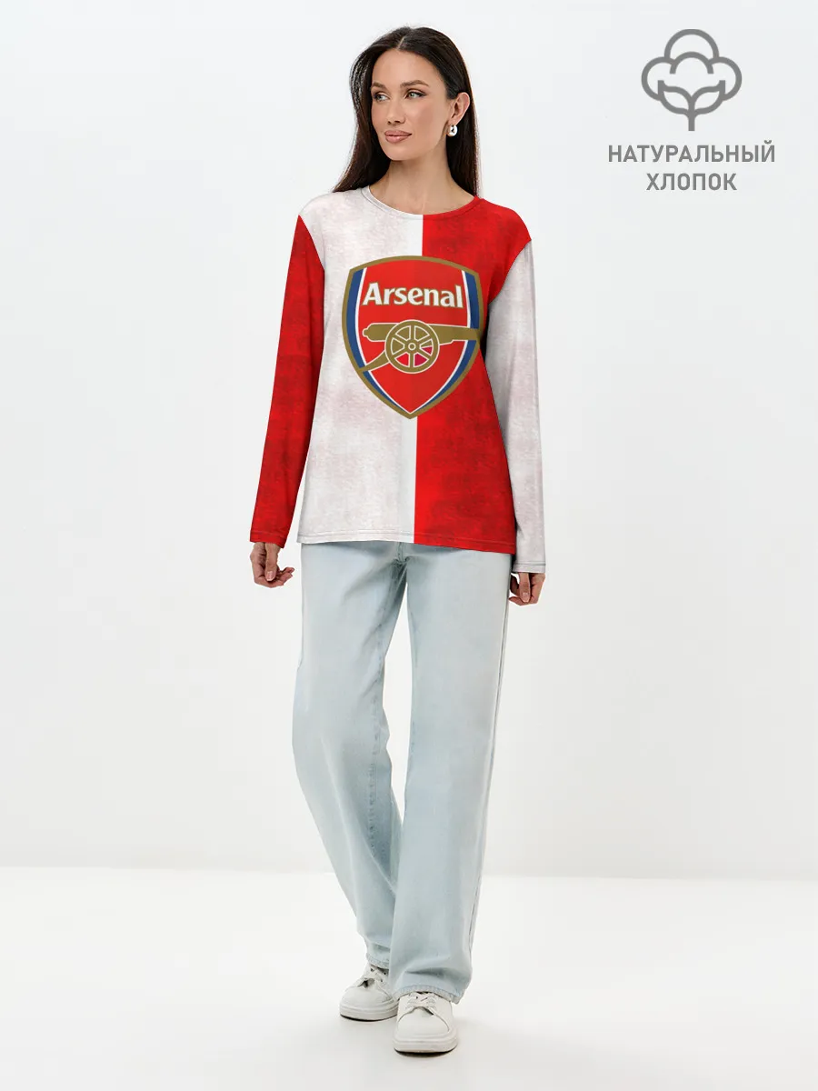 Лонгслив женский. Хлопок / FC Arsenal 3D