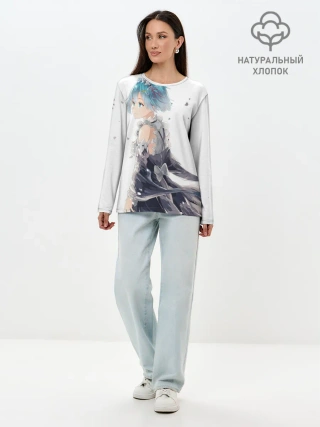 Лонгслив женский. Хлопок / Рем | Rem