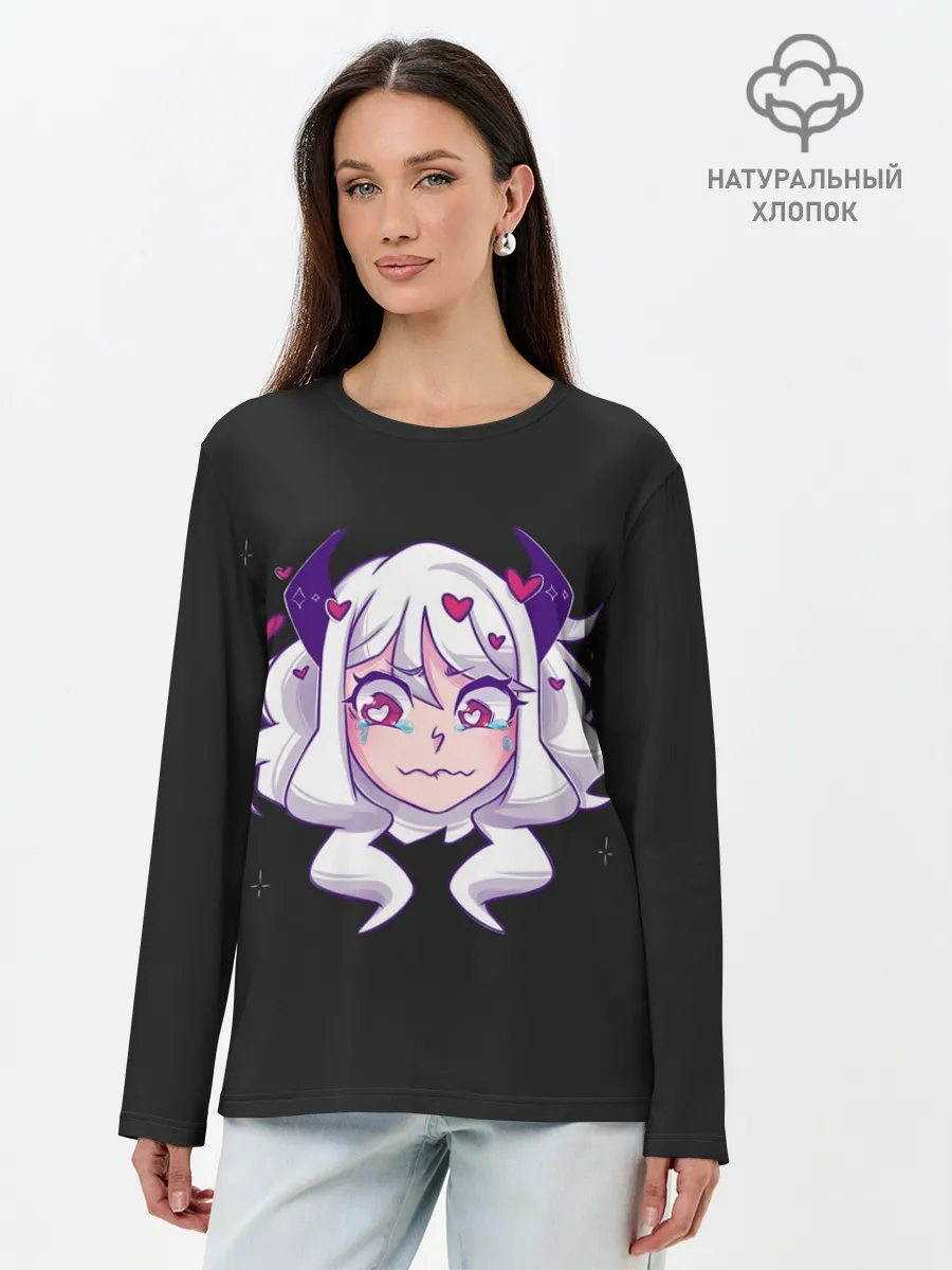 Лонгслив женский. Хлопок / Helltaker