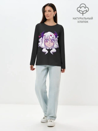 Лонгслив женский. Хлопок / Helltaker