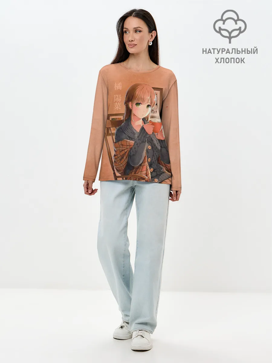 Лонгслив женский. Хлопок / Hina