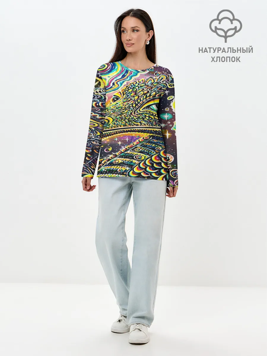 Лонгслив женский. Хлопок / ИМПРЕССИОНИЗМ