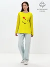 Лонгслив женский. Хлопок / Смайлы